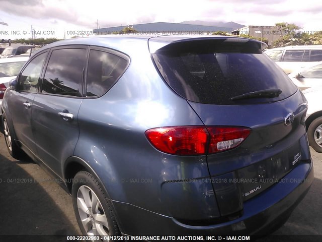 4S4WX85C264407256 - 2006 SUBARU B9 TRIBECA 3.0 H6/3.0 H6 LIMITED BLUE photo 3