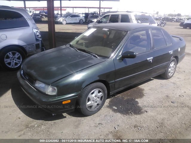 JNKCP01D1TT541196 - 1996 INFINITI G20 GREEN photo 2