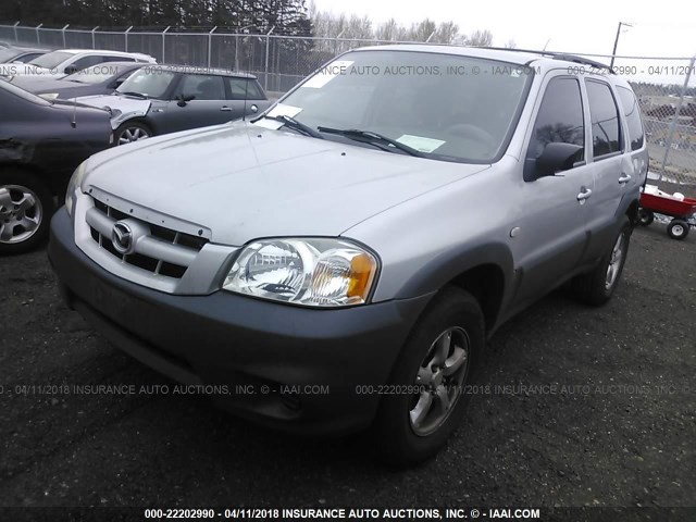 4F2YZ02Z76KM08884 - 2006 MAZDA TRIBUTE I SILVER photo 2