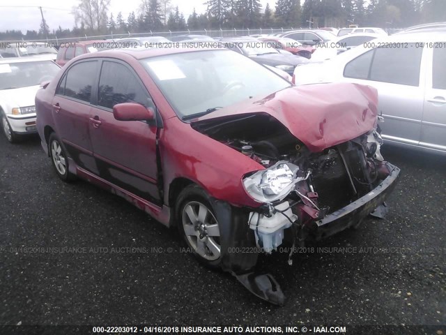 1NXBR32E75Z423355 - 2005 TOYOTA COROLLA CE/LE/S RED photo 1