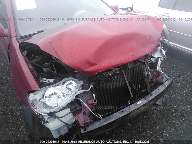 1NXBR32E75Z423355 - 2005 TOYOTA COROLLA CE/LE/S RED photo 6