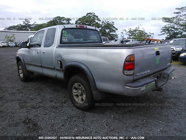 5TBBN44172S265950 - 2002 TOYOTA TUNDRA ACCESS CAB SR5 SILVER photo 3