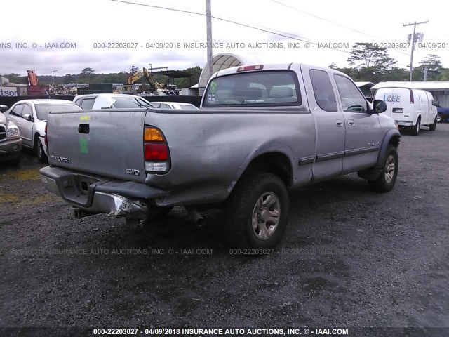 5TBBN44172S265950 - 2002 TOYOTA TUNDRA ACCESS CAB SR5 SILVER photo 4