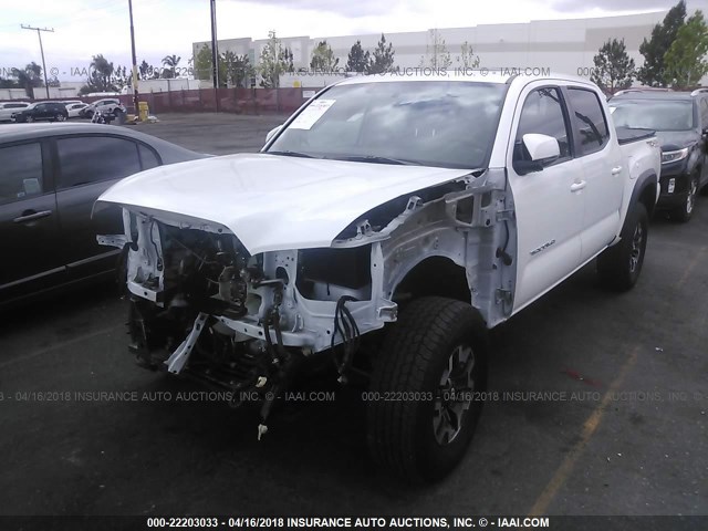 3TMCZ5ANXHM093368 - 2017 TOYOTA TACOMA DBL CAB/SR/TRDSPT/OR/PRO თეთრი ფოტო 2