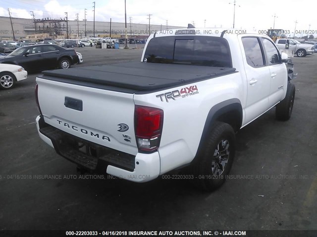 3TMCZ5ANXHM093368 - 2017 TOYOTA TACOMA DBL CAB/SR/TRDSPT/OR/PRO WHITE photo 4