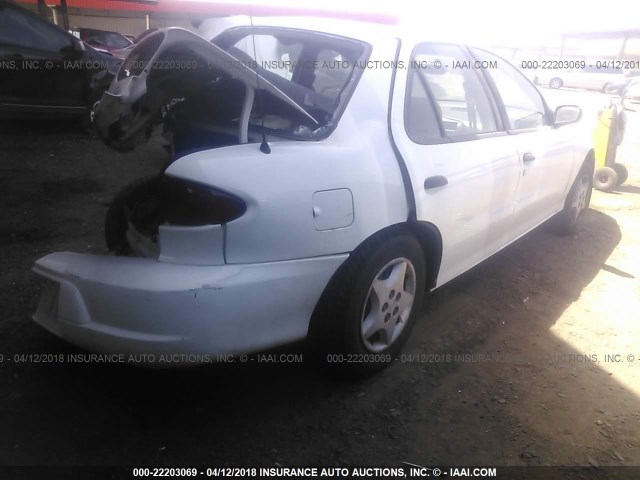 1G1JC524X17154404 - 2001 CHEVROLET CAVALIER CNG WHITE photo 4