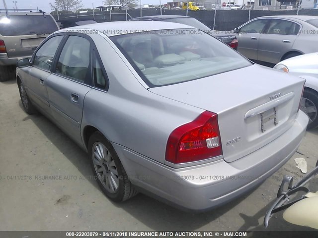 YV1TS92D941348367 - 2004 VOLVO S80 SILVER photo 3