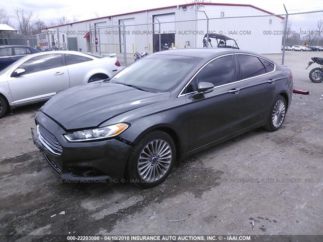 3FA6P0K98GR369593 - 2016 FORD FUSION TITANIUM GRAY photo 2