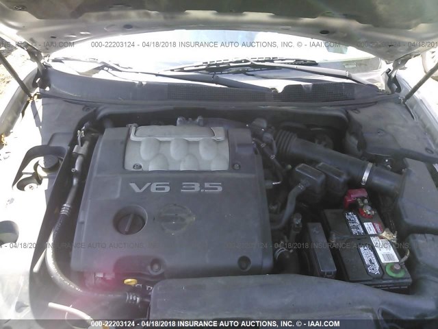 1N4BA41EX5C864153 - 2005 NISSAN MAXIMA SE/SL SILVER photo 10