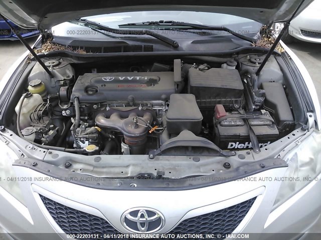 4T1BE46K67U711761 - 2007 TOYOTA CAMRY NEW GENERAT CE/LE/XLE/SE SILVER photo 10