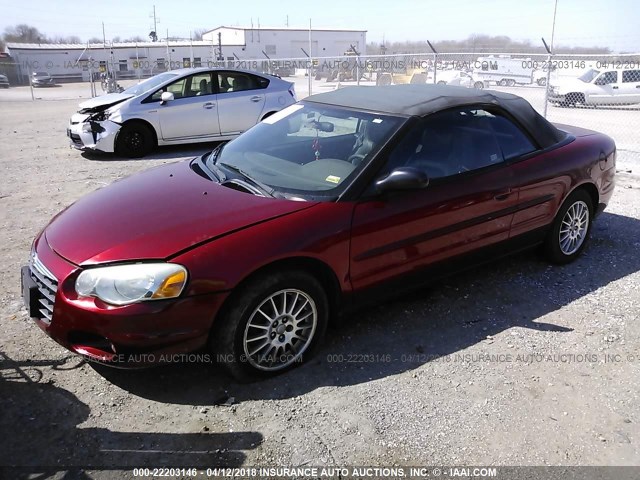 1C3EL55R74N267957 - 2004 CHRYSLER SEBRING LXI RED photo 2