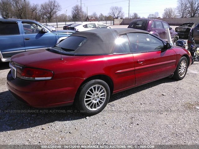 1C3EL55R74N267957 - 2004 CHRYSLER SEBRING LXI RED photo 4