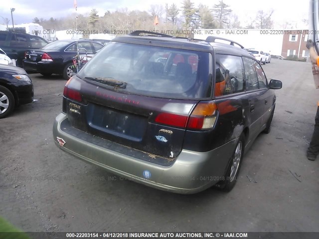 4S3BH6654Y6606398 - 2000 SUBARU LEGACY OUTBACK BLUE photo 4