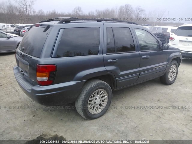 1J4GW58N22C111266 - 2002 JEEP GRAND CHEROKEE LIMITED BLUE photo 4