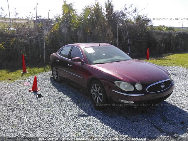 2G4WE567X51198574 - 2005 BUICK LACROSSE CXS BURGUNDY photo 1