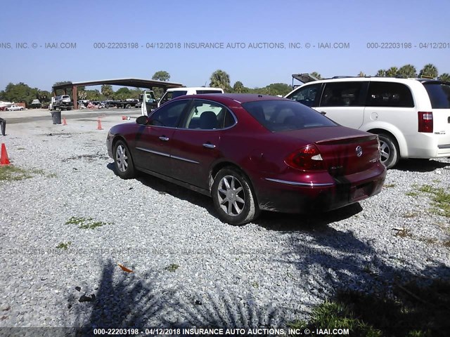 2G4WE567X51198574 - 2005 BUICK LACROSSE CXS BURGUNDY photo 3