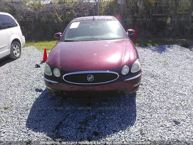 2G4WE567X51198574 - 2005 BUICK LACROSSE CXS BURGUNDY photo 6