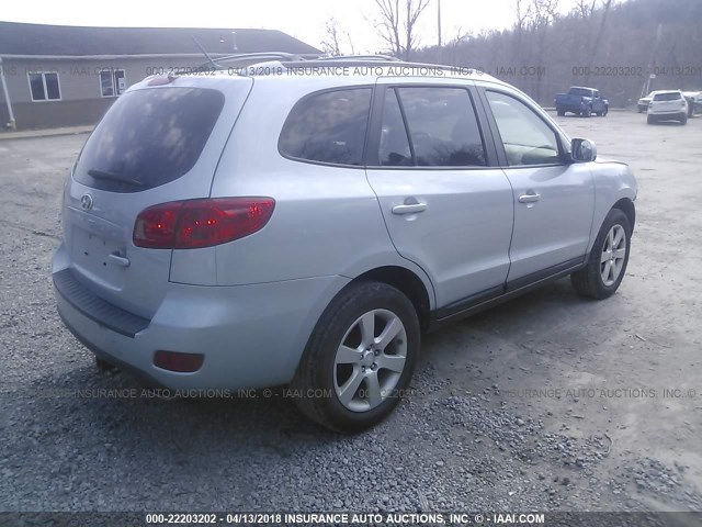 5NMSH13E07H024310 - 2007 HYUNDAI SANTA FE SE/LIMITED Light Blue photo 4