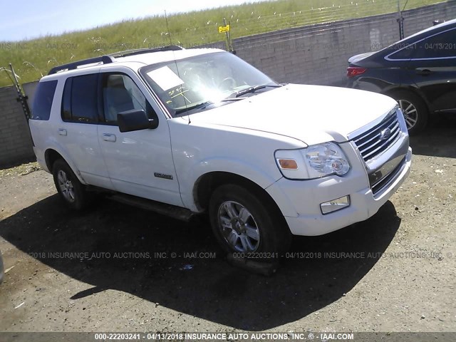 1FMEU73EX8UA89134 - 2008 FORD EXPLORER XLT WHITE photo 1