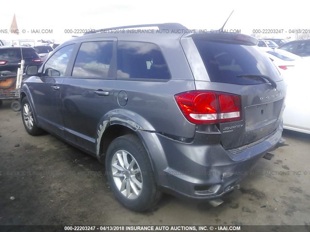 3C4PDDBG8DT593250 - 2013 DODGE JOURNEY SXT GRAY photo 3