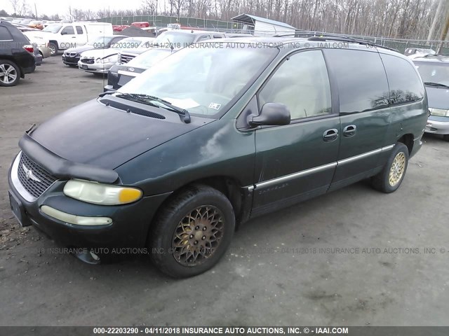 1C4GP64L4WB662596 - 1998 CHRYSLER TOWN & COUNTRY LXI GREEN photo 2