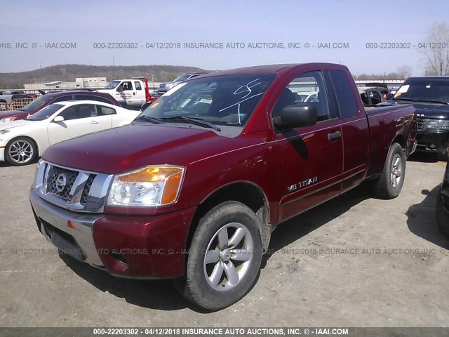 1N6BA06A28N349775 - 2008 NISSAN TITAN XE/SE/LE RED photo 2