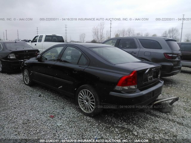 YV1RS58D922193966 - 2002 VOLVO S60 2.4T BLACK photo 3