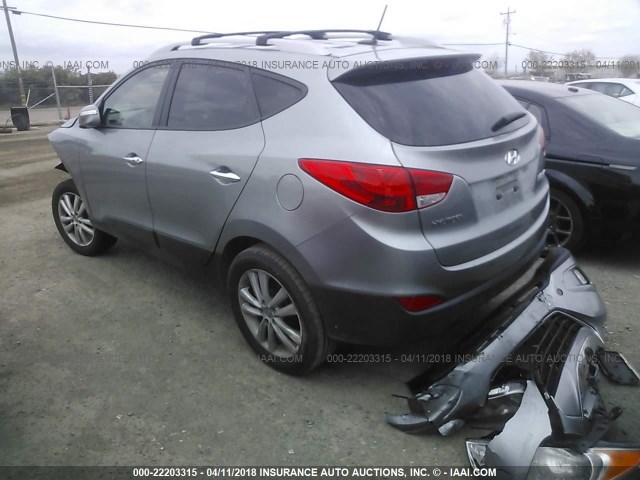 KM8JU3AC7DU698409 - 2013 HYUNDAI TUCSON GLS/LIMITED GRAY photo 3