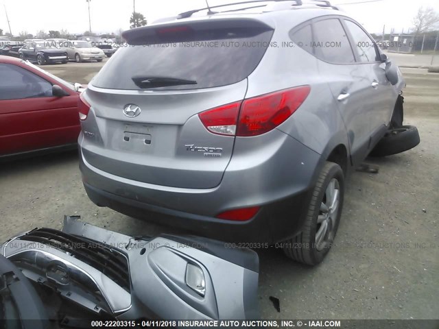 KM8JU3AC7DU698409 - 2013 HYUNDAI TUCSON GLS/LIMITED GRAY photo 4