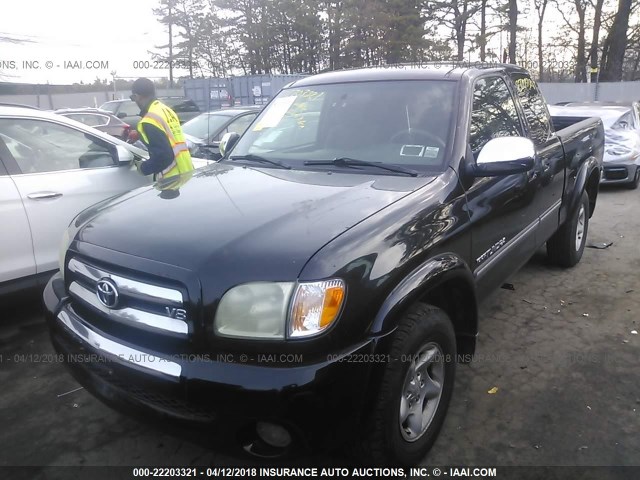 5TBBT44113S349995 - 2003 TOYOTA TUNDRA ACCESS CAB SR5 BLACK photo 2