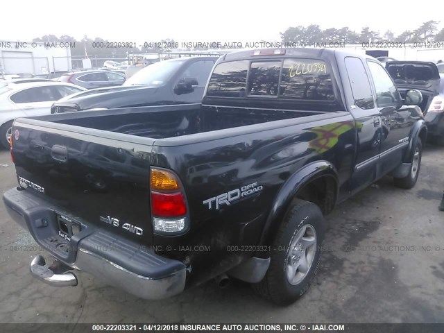 5TBBT44113S349995 - 2003 TOYOTA TUNDRA ACCESS CAB SR5 BLACK photo 4