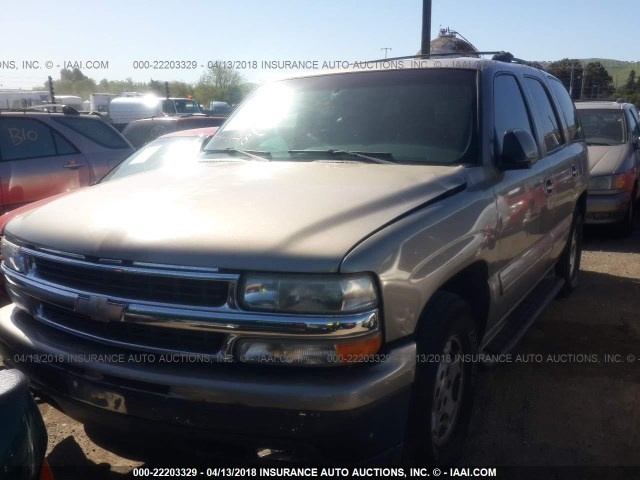 1GNEK13T31R142195 - 2001 CHEVROLET TAHOE K1500 BEIGE photo 2