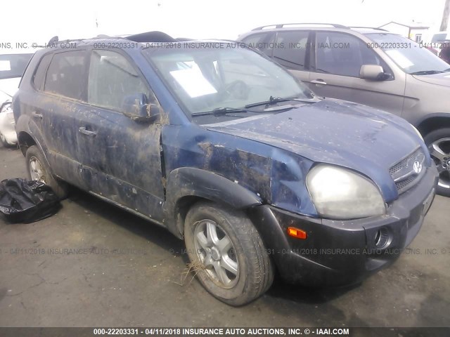 KM8JN72D25U062185 - 2005 HYUNDAI TUCSON GLS/LX BLUE photo 1