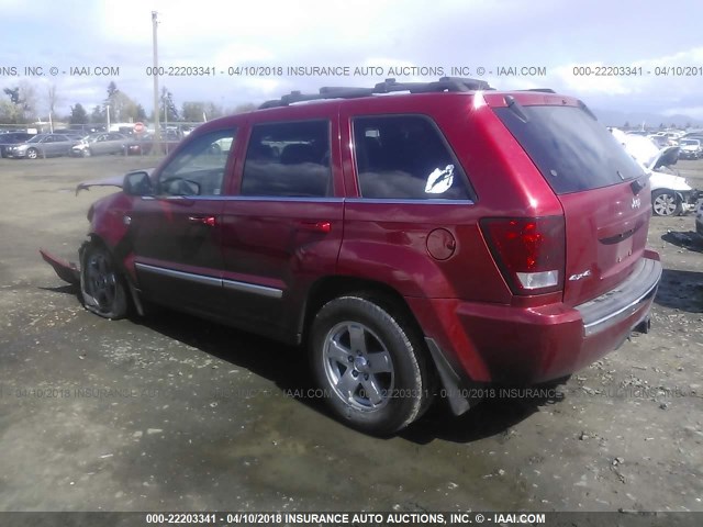 1J4HR58245C567033 - 2005 JEEP GRAND CHEROKEE LIMITED RED photo 3