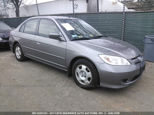 JHMES95675S006390 - 2005 HONDA CIVIC HYBRID GRAY photo 1