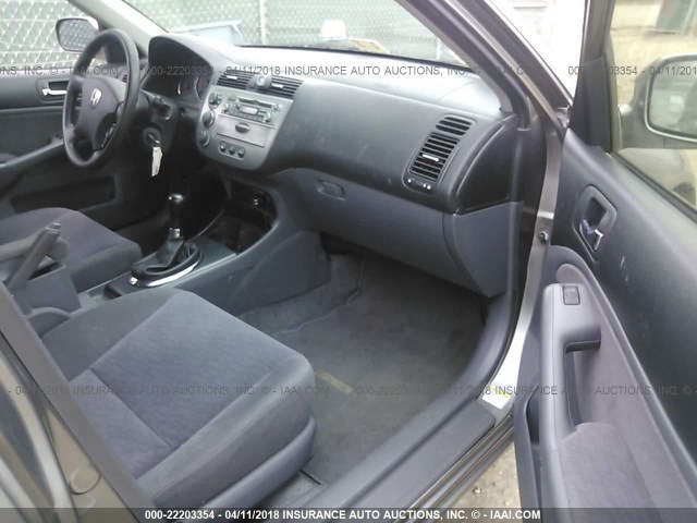 JHMES95675S006390 - 2005 HONDA CIVIC HYBRID GRAY photo 5