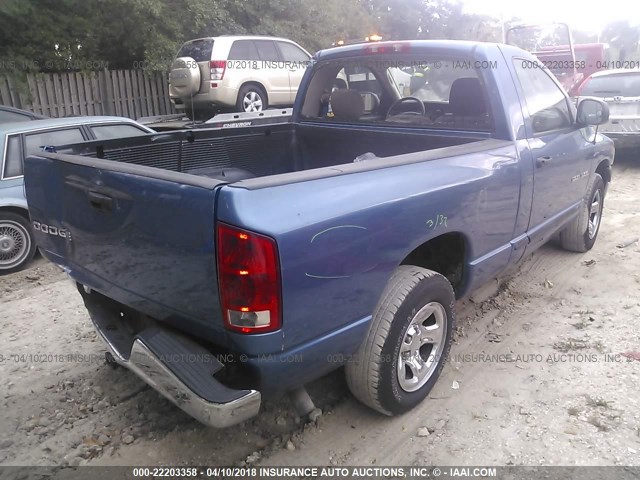 1D7HA16K24J215495 - 2004 DODGE RAM 1500 ST BLUE photo 4