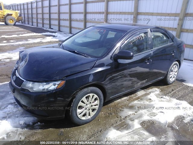 KNAFT4A22B5885569 - 2011 KIA FORTE LX BLACK photo 2