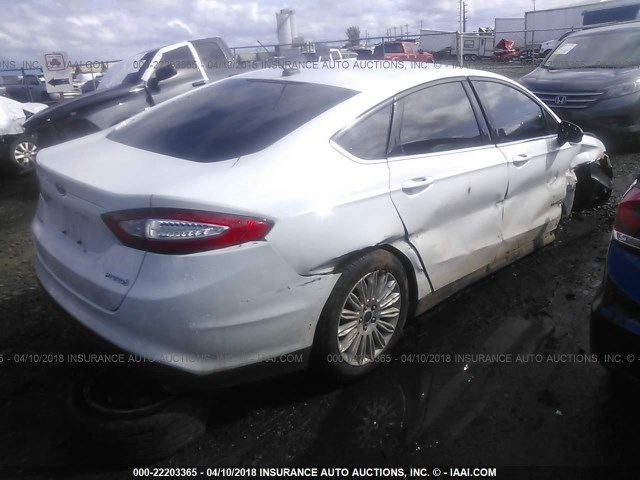 3FA6P0UU9ER270019 - 2014 FORD FUSION S HYBRID WHITE photo 4