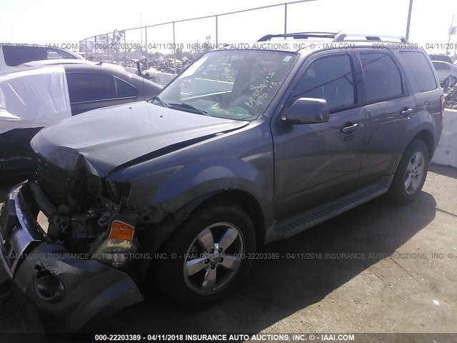 1FMCU0EG3AKB65372 - 2010 FORD ESCAPE LIMITED GRAY photo 2