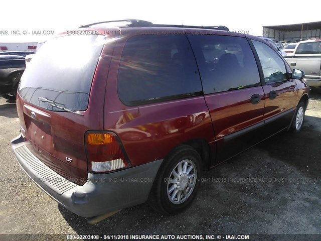 2FMZA514XXBA95075 - 1999 FORD WINDSTAR LX BURGUNDY photo 4