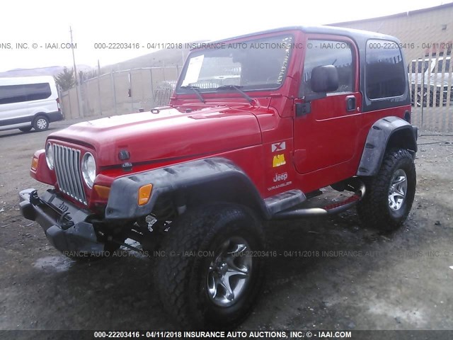 1J4FA39S44P703623 - 2004 JEEP WRANGLER X RED photo 2