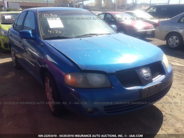 3N1AB51D96L525862 - 2006 NISSAN SENTRA SE-R SPEC V BLUE photo 1