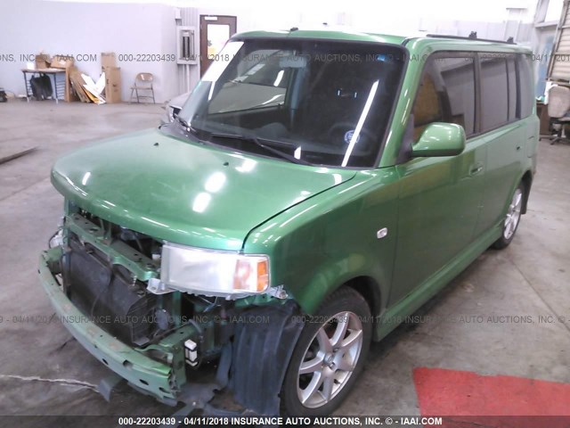 JTLKT324164070372 - 2006 TOYOTA SCION XB GREEN photo 2