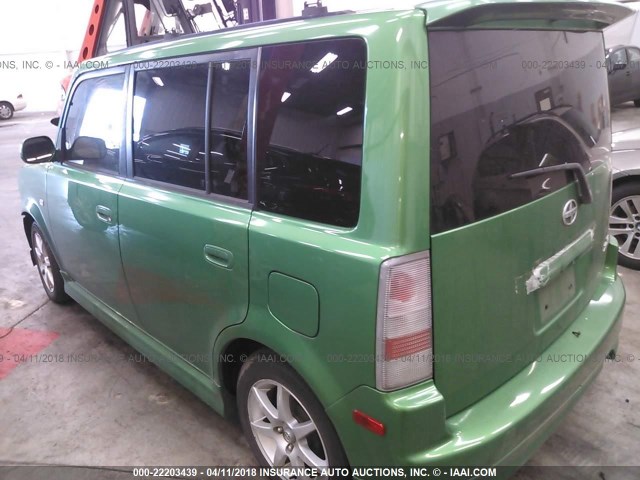 JTLKT324164070372 - 2006 TOYOTA SCION XB GREEN photo 3
