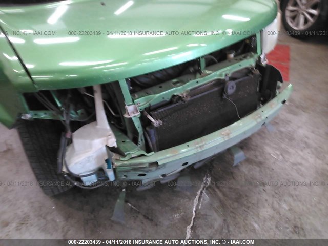 JTLKT324164070372 - 2006 TOYOTA SCION XB GREEN photo 6