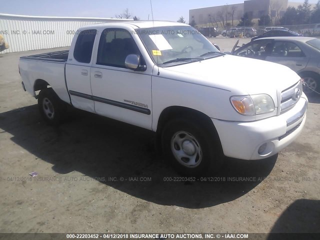 5TBRU34176S471612 - 2006 TOYOTA TUNDRA ACCESS CAB SR5 WHITE photo 1