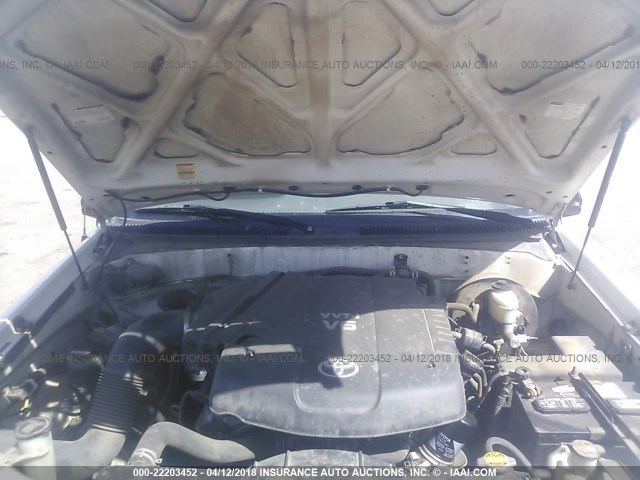 5TBRU34176S471612 - 2006 TOYOTA TUNDRA ACCESS CAB SR5 WHITE photo 10