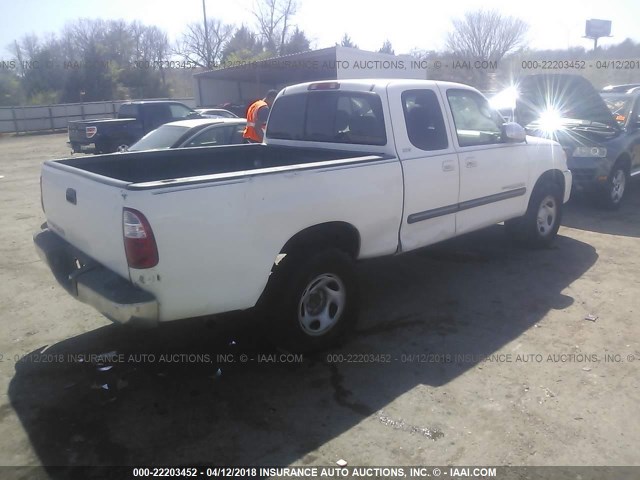 5TBRU34176S471612 - 2006 TOYOTA TUNDRA ACCESS CAB SR5 WHITE photo 4