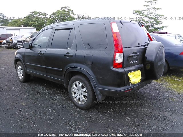 JHLRD78935C005533 - 2005 HONDA CR-V SE/EX BLACK photo 3